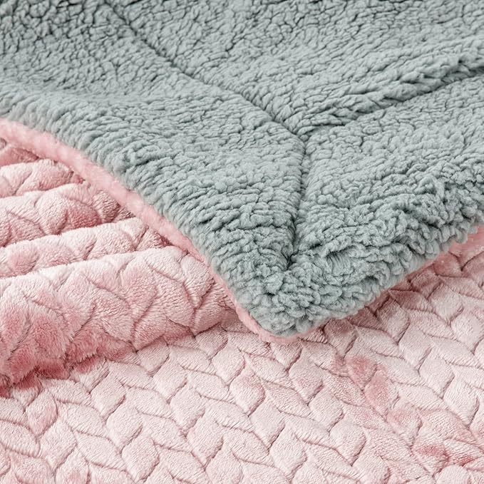 Fuzzy Blanket or Fluffy Blanket for Baby Girl or boy (32" x 40", MD-Sakura