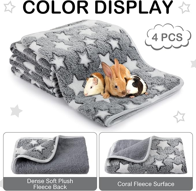 Tranqun 4 Pcs Waterproof Dog Blankets 24 x 16 Inch