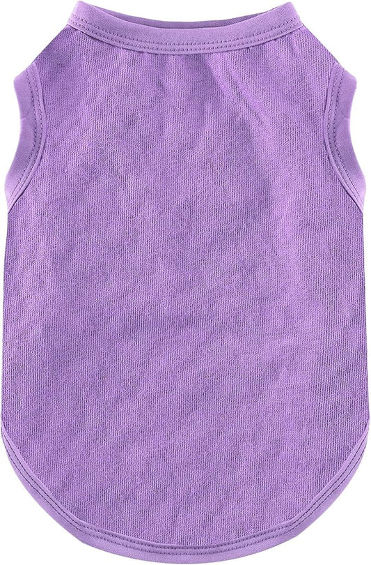 Dog Shirt Vest Clothes for Small Dogs Boy Girl Summer Solid Stretchy Puppy T-Shirts Soft Cool Breathable Lightweight Dog Sweatshirt Pet Cat Outfit