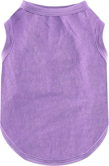 Dog Shirt Vest Clothes for Small Dogs Boy Girl Summer Solid Stretchy Puppy T-Shirts Soft Cool Breathable Lightweight Dog Sweatshirt Pet Cat Outfit