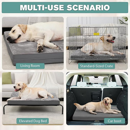 Vonabem Waterproof Dog Beds Large Medium Sized Dogs 36 inch, 35"x22", Gray