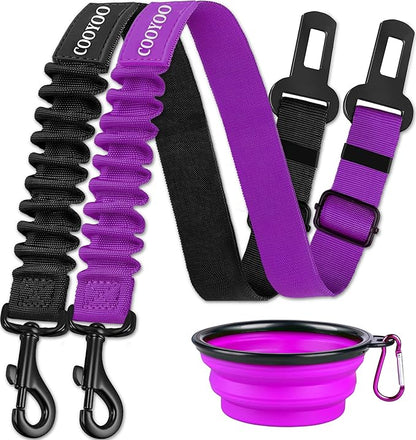 COOYOO Dog Seat Belt 3 Piece