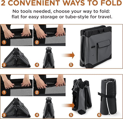 Lesure Soft Collapsible Dog Crate 36 Inch 4-Door Foldable