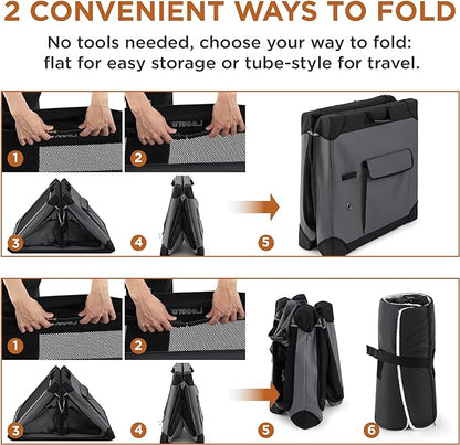 Lesure Cute Soft Collapsible Dog Crate 26 Inch 4-Door Foldable