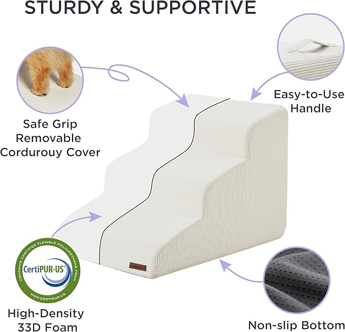 Lesure Dog Stairs for Small Dogs 5 Steps