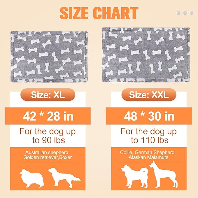 BEAUTYZOO Dog Crate Mat Pad 42" x 28"