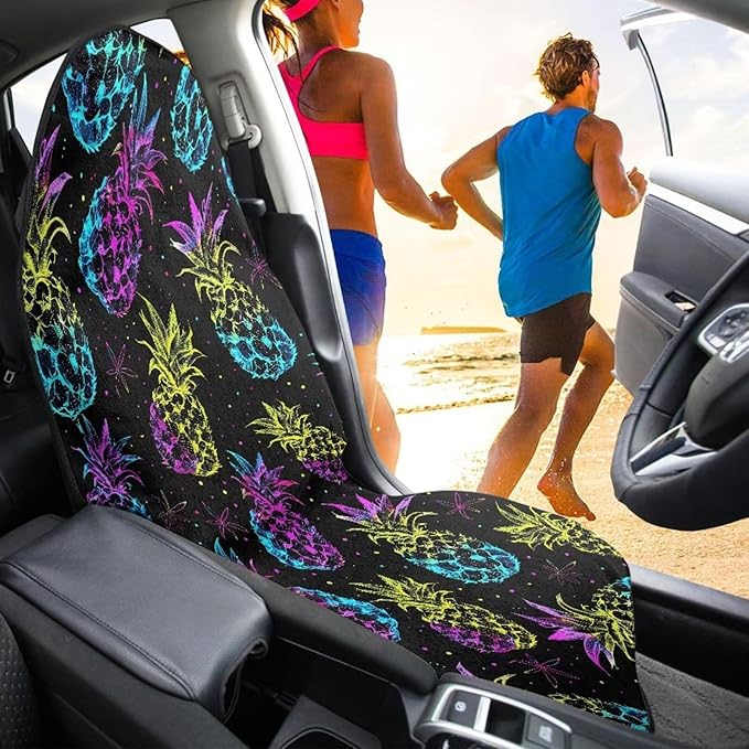 Yewattles Colorful Pineapple Waterproof Automotive Seat Cover