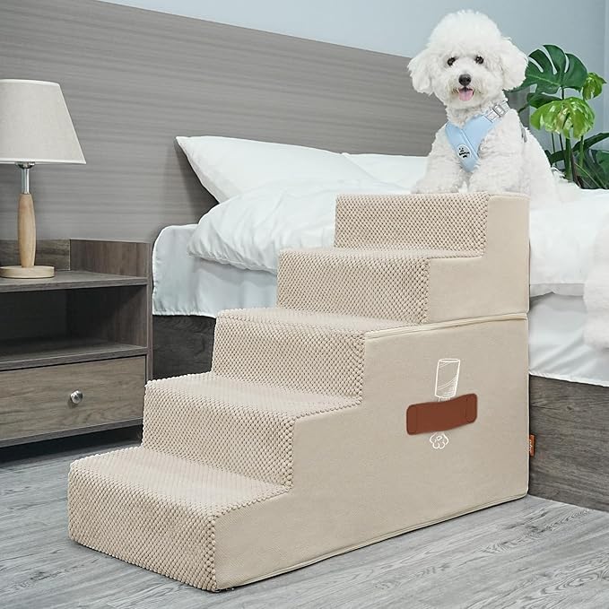 Supet Tall Dog Stairs for Small Medium Large Dogs to Get on Bed