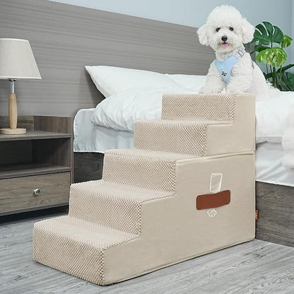 Supet Tall Dog Stairs for Small Medium Large Dogs to Get on Bed