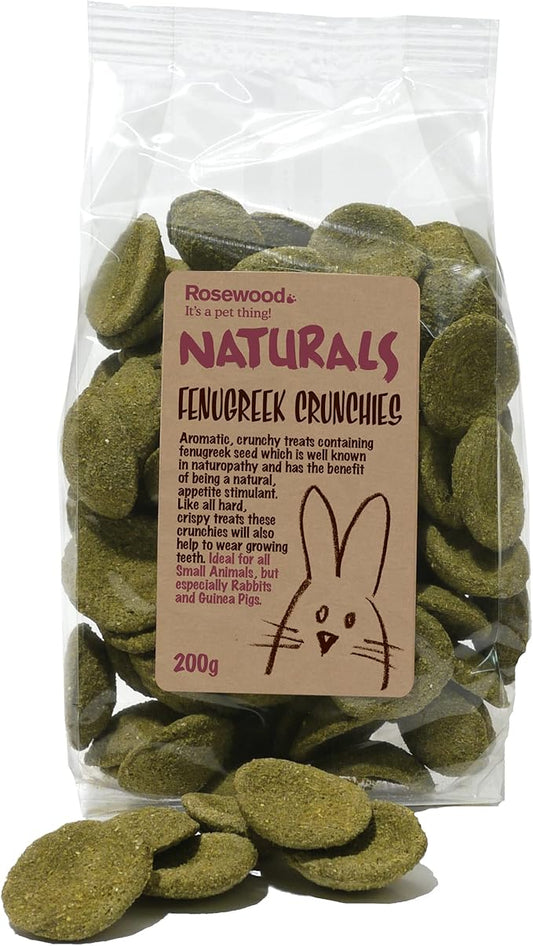 Rosewood Pet 1 Pouch Fenugreek Crunchies Food For Small Animals, 200G