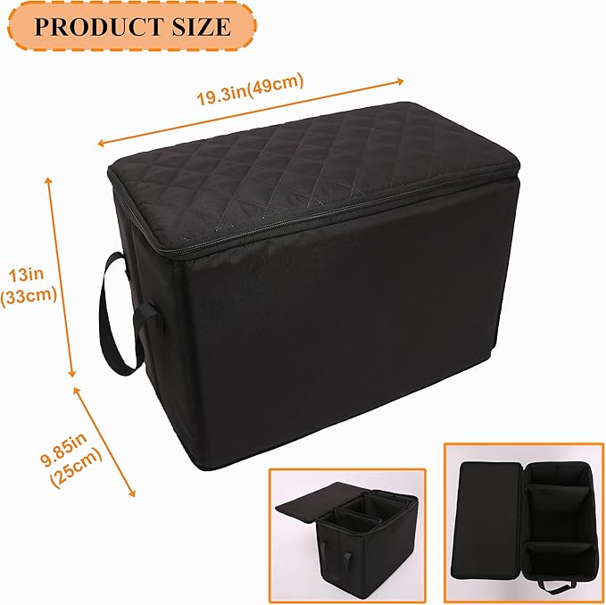 Dog Car Seat Extender with Storage 200lbs, Car 19.3"x9.85"x13")