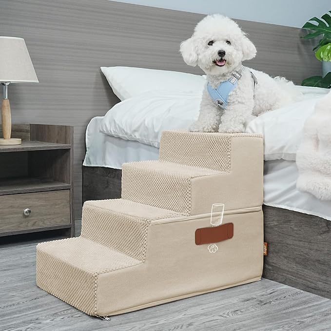 Supet Dog Stairs for Small Medium Large Dogs to Get on Bed