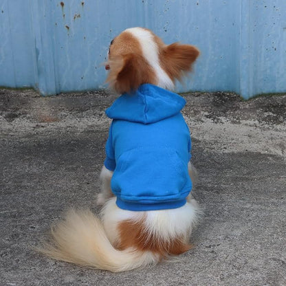 LOPHIPETS Lightweight Cotton Hoodie for Small Dogs – Hooded Sweatshirt for Chihuahuas Puppy and Toy Breeds-Blue/S