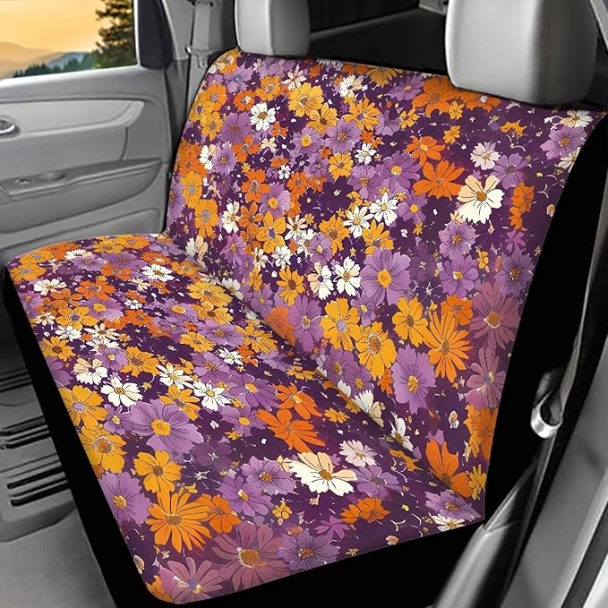 AFPANQZ Flower Blossom Car Rear Bench Protective Car