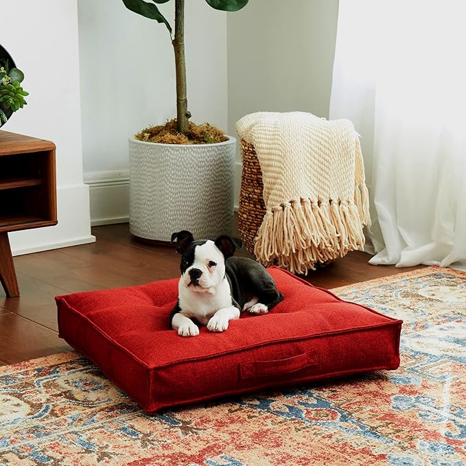 Happy Hounds Milo Square Tufted Pillow Dog Bed (24" x 24")