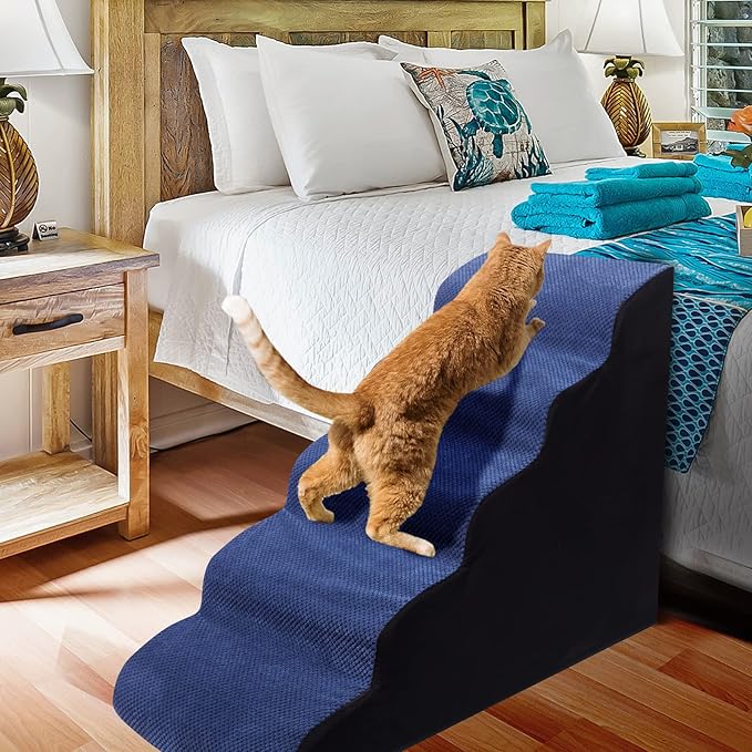 Foam 5 Tier Dog Steps&Stairs for High Beds 25 inches High