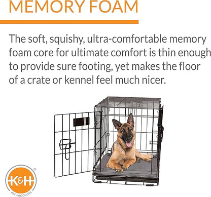 K&H Pet Products Memory Foam Crate Pad Gray 32 X 48 Inches