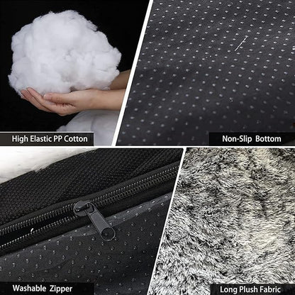 Calming Dogs/Cats Bed Fluffy Plush Dogs/Cats Mat for Furniture Protector with Waterproof Lining