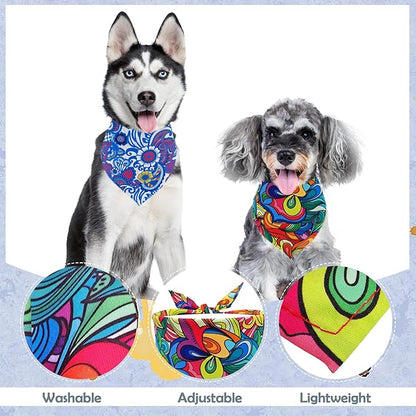 Paisley Dog Bandanas for Small Dogs Breed Cats 18 Inch 7PCS