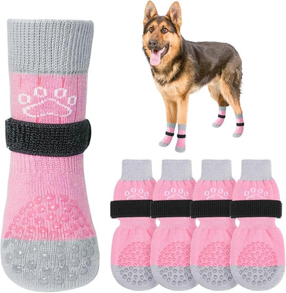 SCENEREAL Dog Socks to Prevent Licking Paws for Hardwood Floors Anti Slip