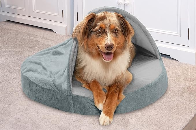 Furhaven 26" Round Orthopedic Dog Bed for Medium/Small Dogs w/ Removable Washable Cover 30 lbs 26-inch