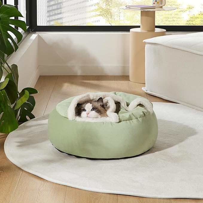 Lesure Cat Bed with Cover Cave 20"