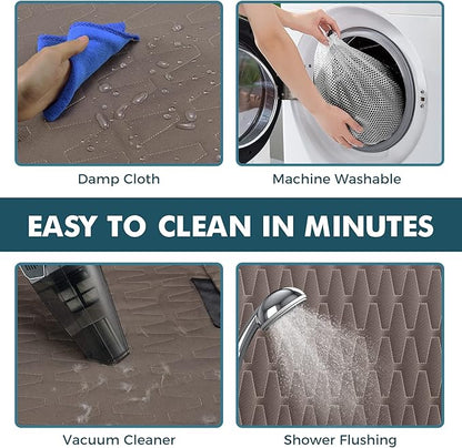 Upgrade Dog Car Seat Cover for Back Seat 5-in-1 Waterproof 600D Scratchproof 55"x64"