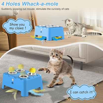 Interactive Cat Toys 2-in-1 Automatic 4 Holes
