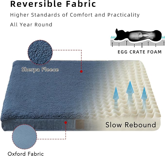 DaysU Dog Bed for Medium Dogs 35 Ibs, 35x22x3in