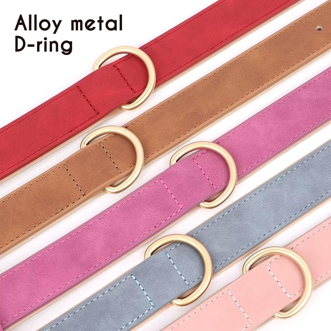 Didog Soft Padded Leather Dog Collar