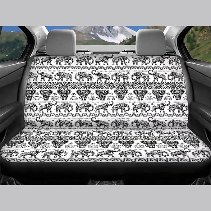 Tribal Elephant Automotive Full Set Seat Covers 4