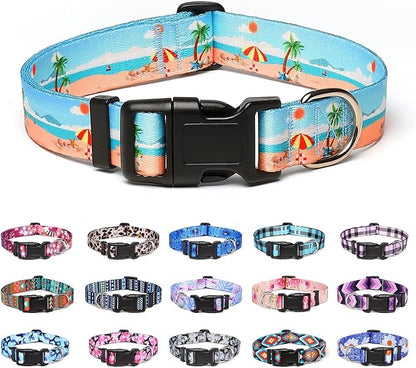 Adjustable Dog Collar with Patterns