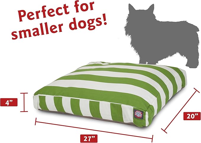 Majestic Pet Rectangle Small Dog Bed Washable – Non Slip Comfy Pet Bed – Dog Crate Bed with Removable Washable Cover – Dog Kennel Bed for Sleeping 27x20x4 Inch