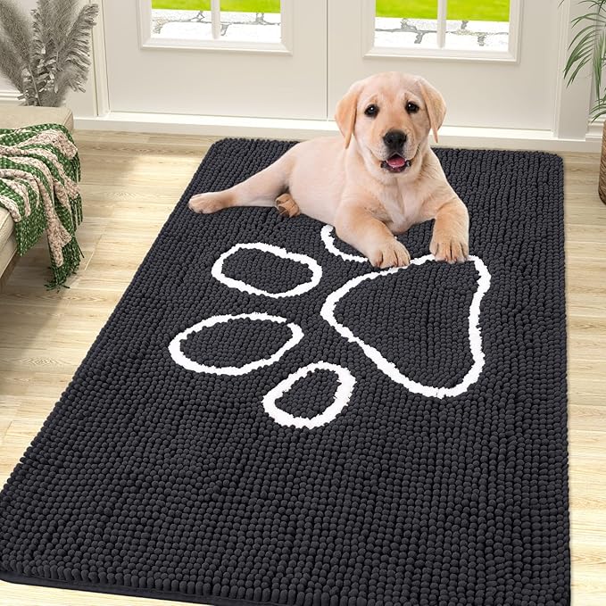 smiry Dog Door Mat for Muddy Paws (47x32 Inches,