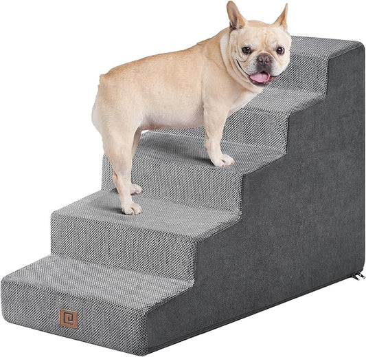 EHEYCIGA Dog Stairs for Small Dog 22.5”H 5-Step Slope