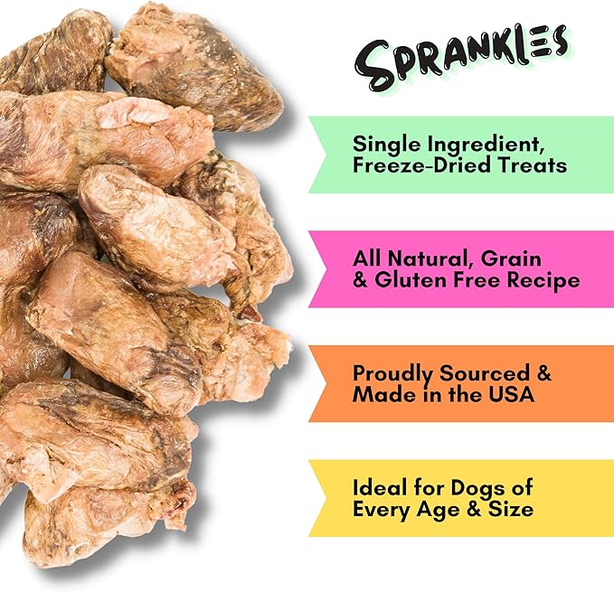 Freeze Dried Duck Treats for Cats & Dogs (6 Oz) - Single Ingredient All Natural Grain-Free, High Protein, Made in USA - Perfect for Training, Topper or Snack