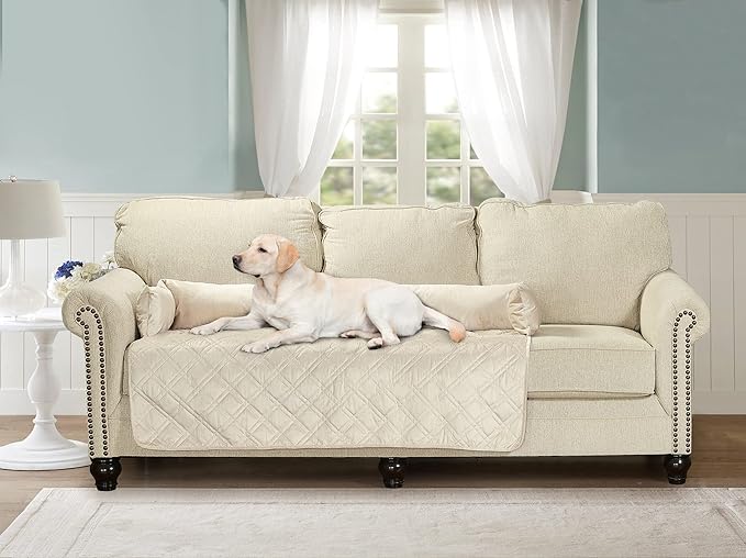 Brilliant Sunshine Premium Beige Silky Velvet Pet Sofa Bed