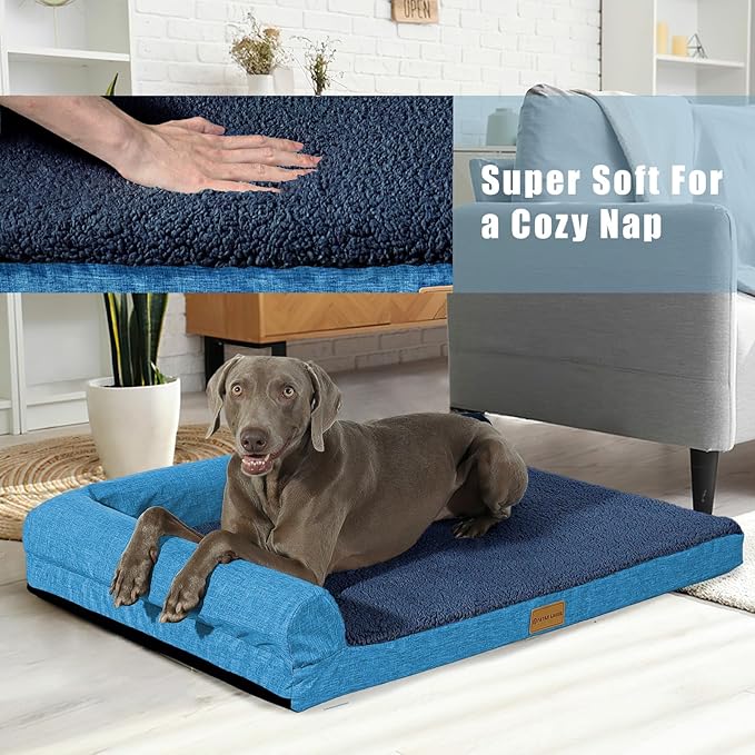 Patas Lague Orthopedic XL Dog Bed for Large Dogs 42''X28''