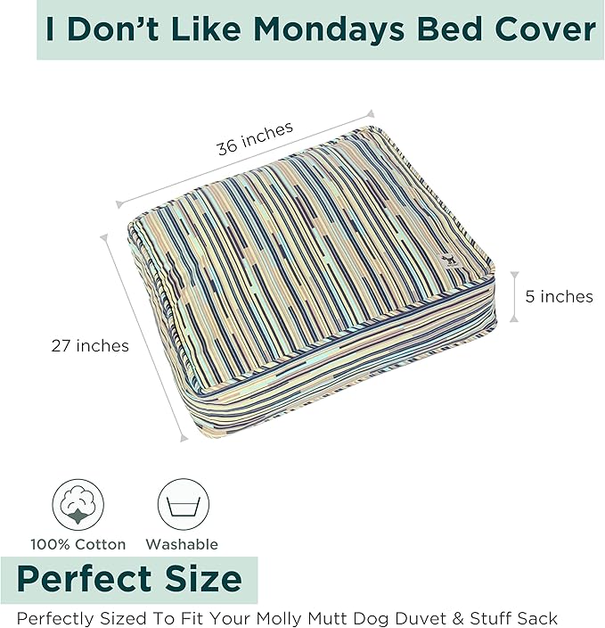 Molly Mutt Medium To Large Dog Bed Cover 27”X36”X5’’- 100%