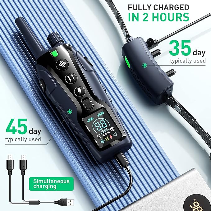 Dog Shock Collar 4000FT Dog Beep(1-8), Vibration(1-16), Shock(1-99), and