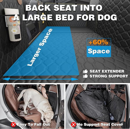 LIBERRWAY XL Dog Seat Extender for Trucks Back Seat F150/RAM1500/Silverado L-SUVs