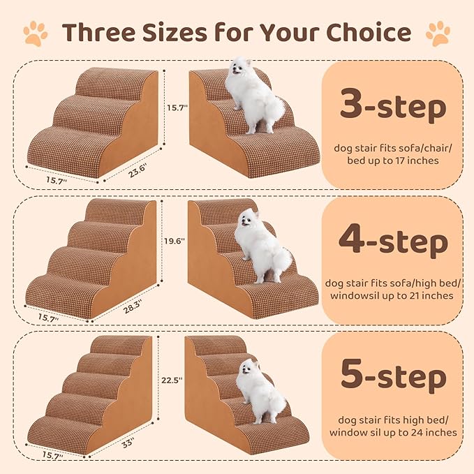 Dog Stairs for High Beds 5-Tier Dog