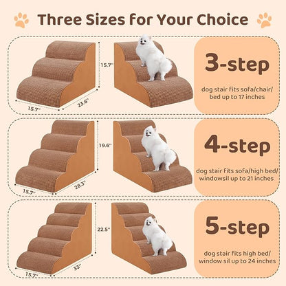 Dog Stairs for High Beds 5-Tier Dog