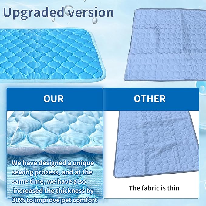 Dog Cooling Mat for Dogs Non-Toxic Self Cooling 27x20in
