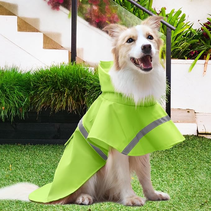 NACOCO Large Dog Raincoat Adjustable
