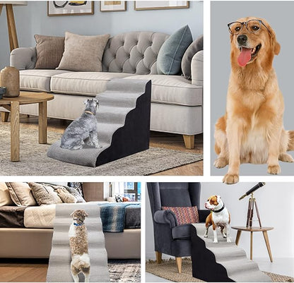 Foam 5 Tier Dog Steps&Stairs for High Beds 25 inches High