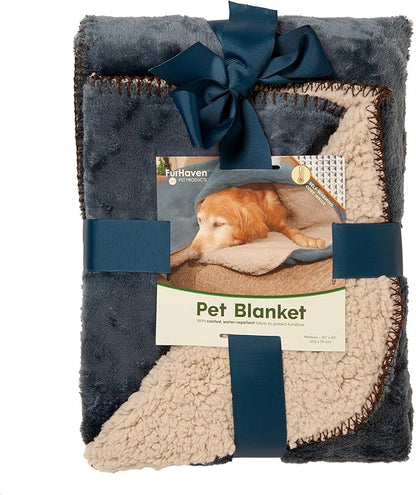 Furhaven Waterproof & Self-Warming Throw Blanket for Dogs & Indoor Cats
