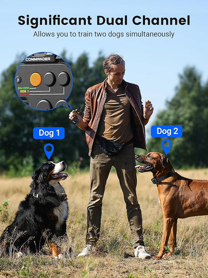 Dog Training Collar 2950FT Remote IPX7 Waterproof, 3 Training