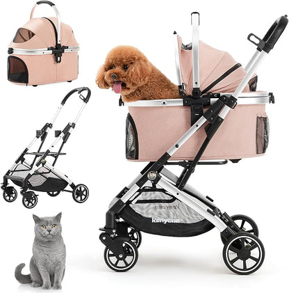 Kenyone 3-in-1 Pet Stroller for Small Medium Dogs