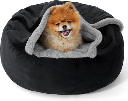 Lesure Small Dog Bed with Cover Cave 23"